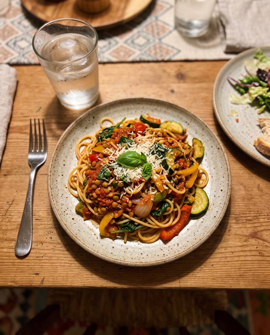 A photo of a meal